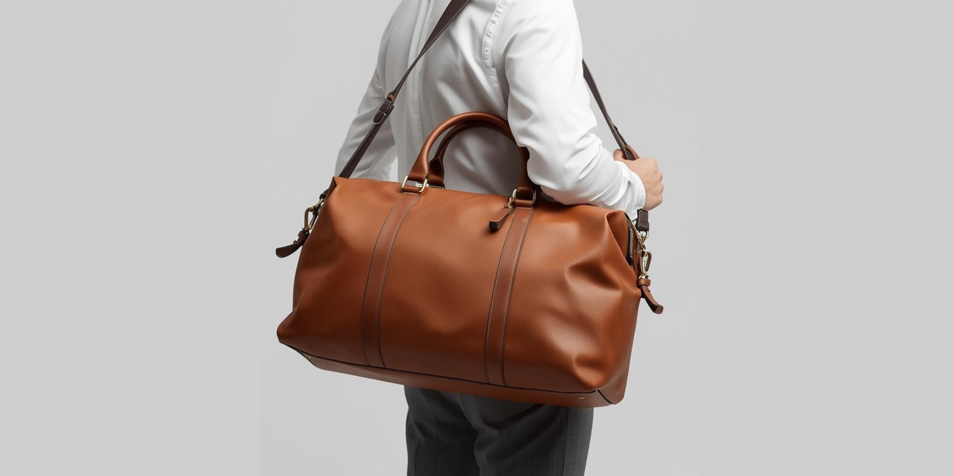 Men's Leather Duffle Bag