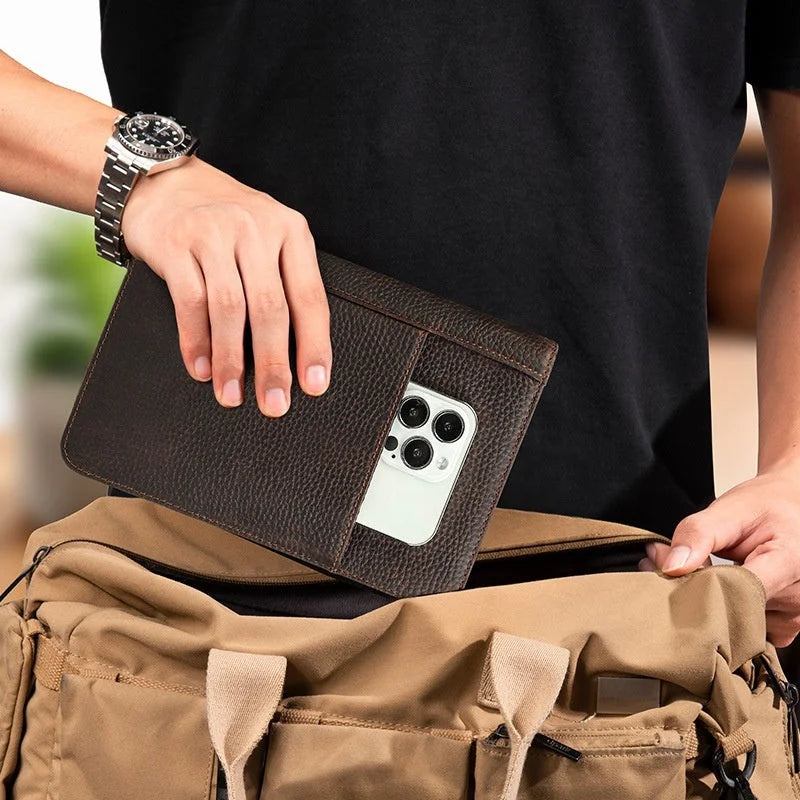 Men’s Cigar Travel Case - 5-Cigar Organizer with Phone Pocket