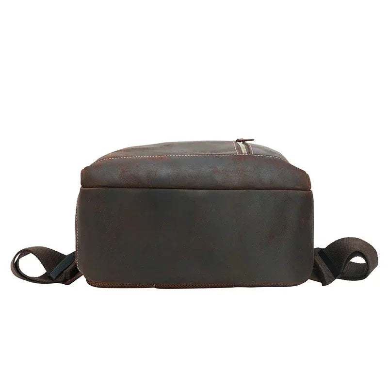 Brown Leather Backpack – Slim Backpack with Luggage Sleeve