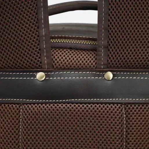 Brown Leather Backpack – Slim Backpack with Luggage Sleeve