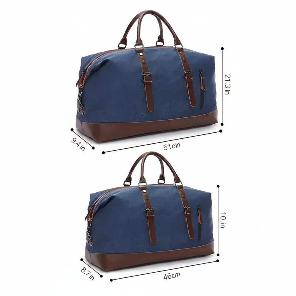 Men’s Canvas Duffle Bag – Multi-Pocket Weekend Travel Bag
