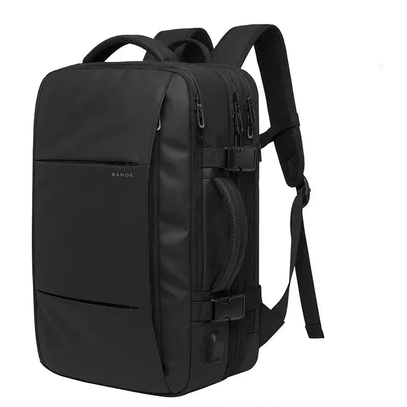 Expandable Travel Backpack – 22L to 37L Carry-On Bag - Black