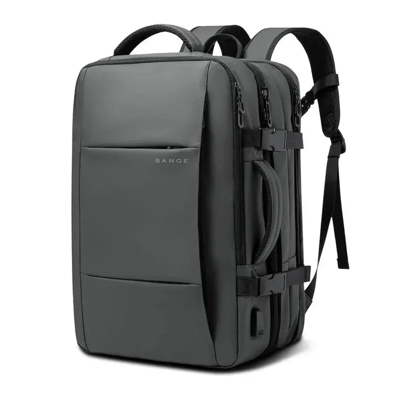 Expandable Travel Backpack – 22L to 37L Carry-On Bag - Grey