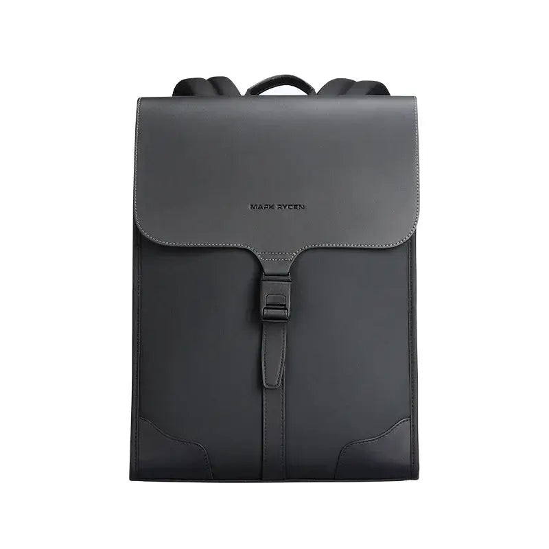 Laptop Backpack with Magnetic Flap – 15.6 Inch Water-Resistant Work Bag - Black