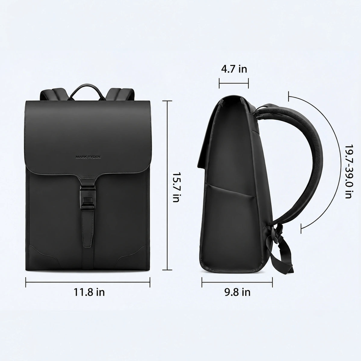 Laptop Backpack with Magnetic Flap – 15.6 Inch Water-Resistant Work Bag