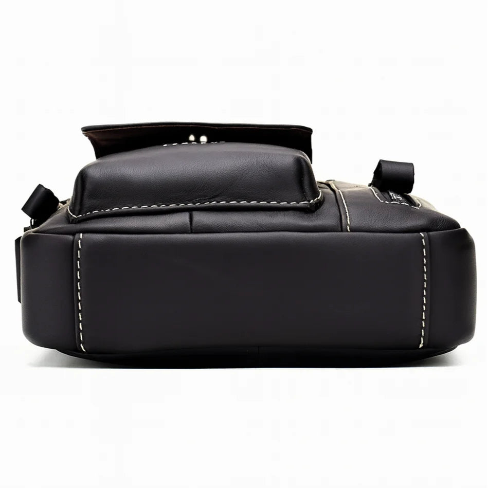 Leather Crossbody Bag for Men – Vertical Everyday Carry