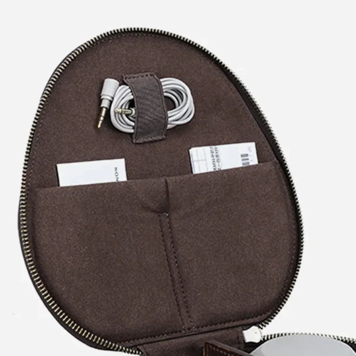 Leather Headphone Case for AirPods Max and Over-Ear Headphones - Coffee