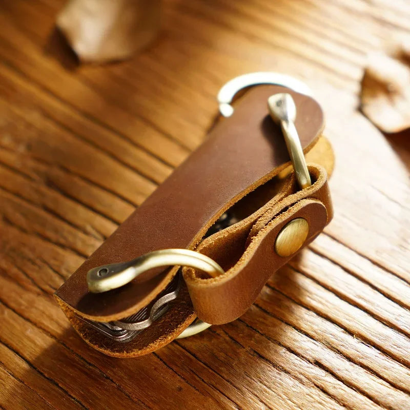 Leather Key Holder – Crazy Horse Key Organizer Case