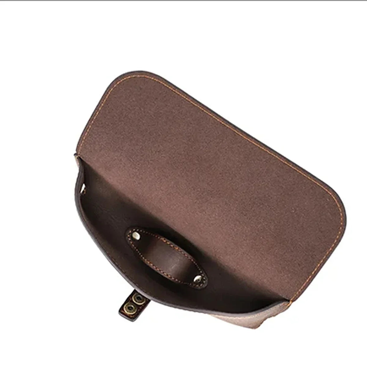 Leather Sunglasses Case - Soft Microfiber-Lined Snap Glasses Holder - Coffee