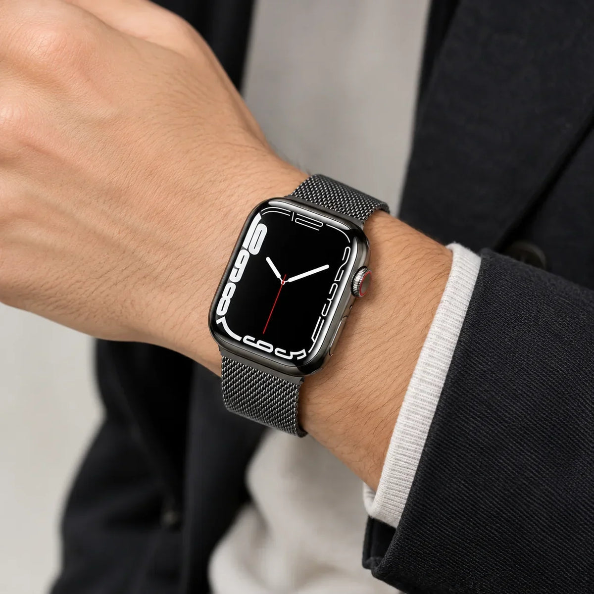 Magnetic Mesh Apple Watch Band - Stainless Steel Milanese Loop