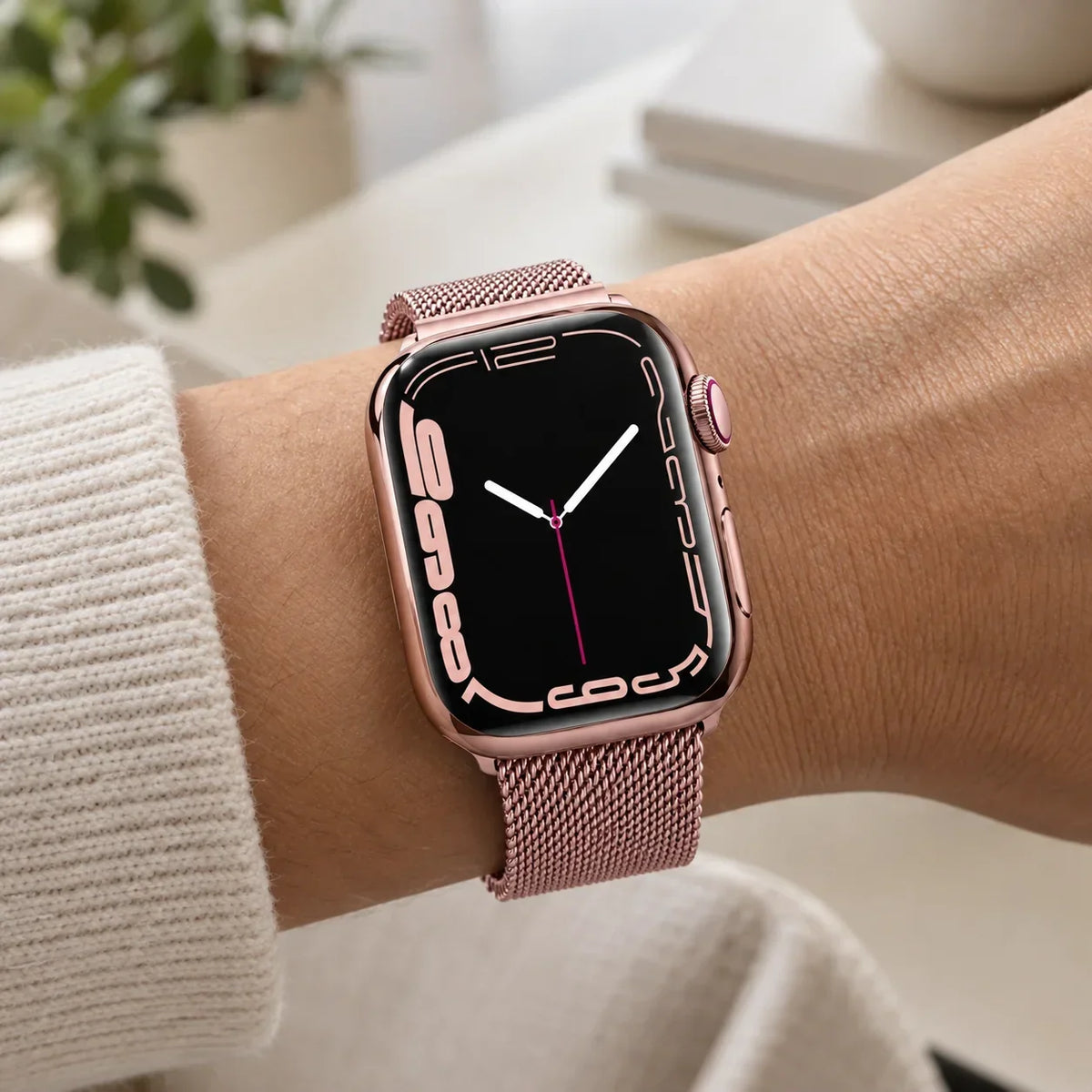 Magnetic Mesh Apple Watch Band - Stainless Steel Milanese Loop