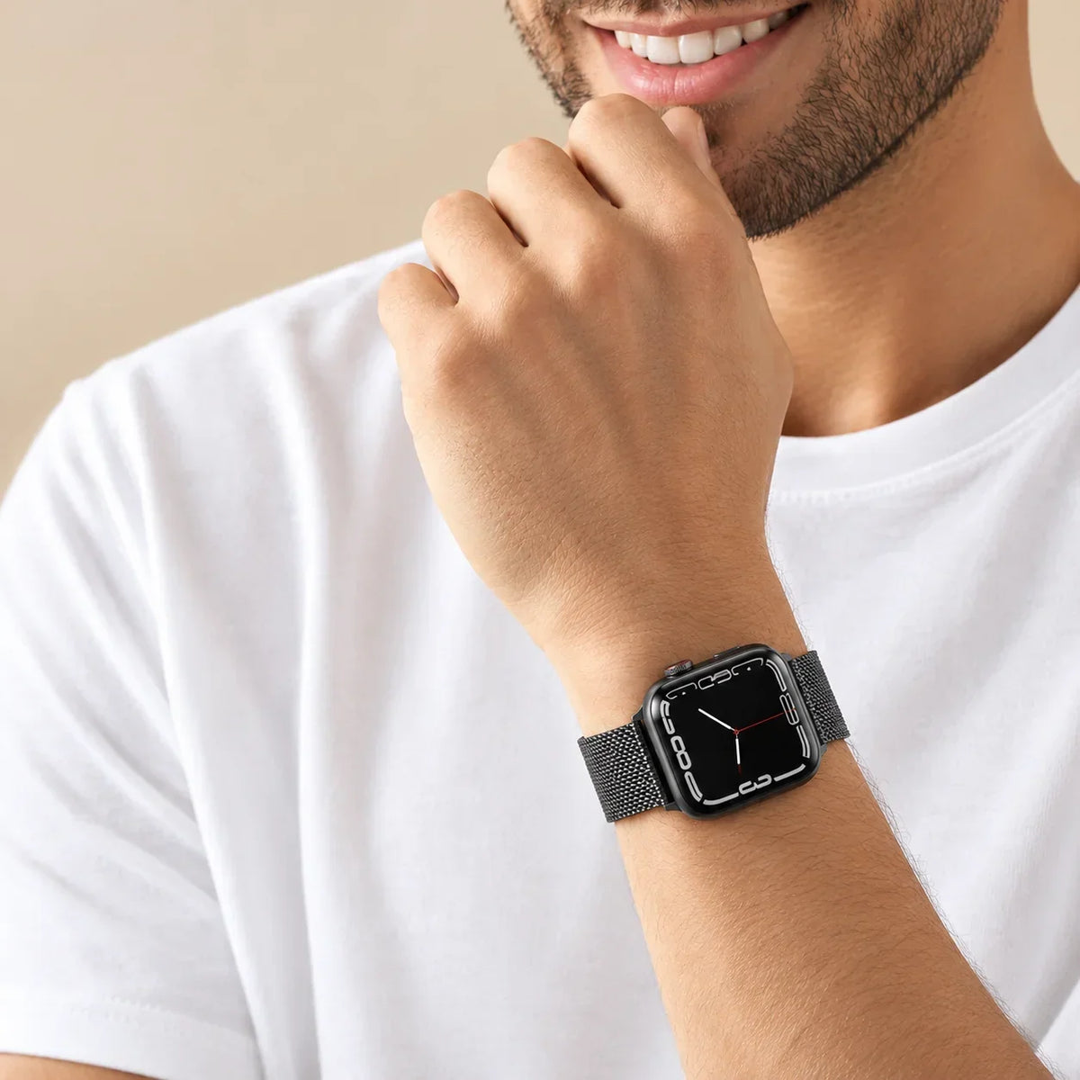 Magnetic Mesh Apple Watch Band - Stainless Steel Milanese Loop