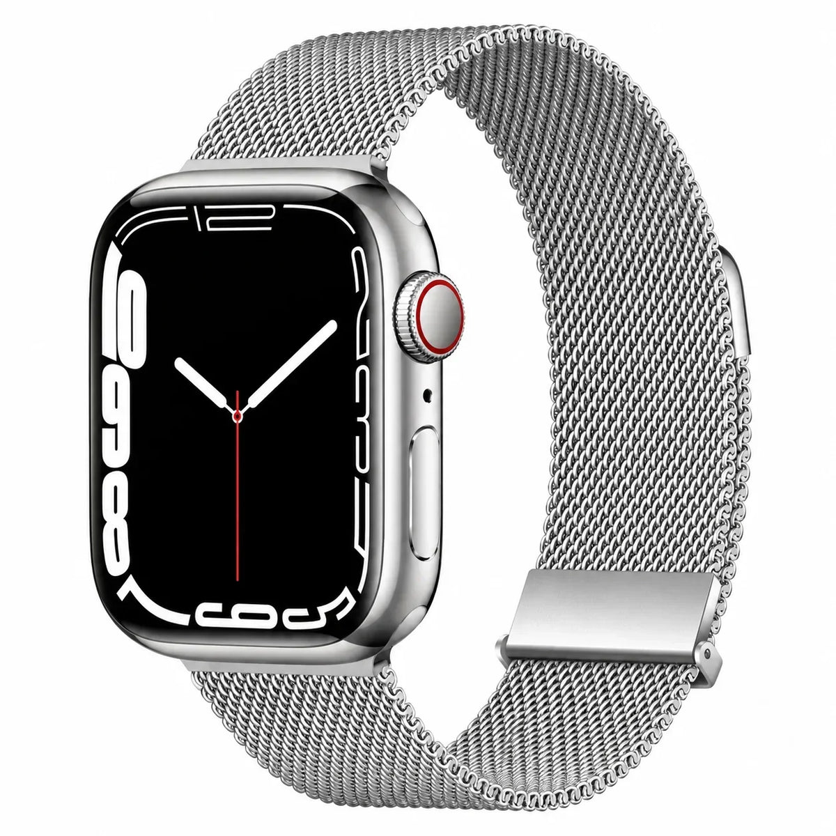 Magnetic Mesh Apple Watch Band - Stainless Steel Milanese Loop - Silver / Small: 38/40/41 mm, Series 10 42 mm