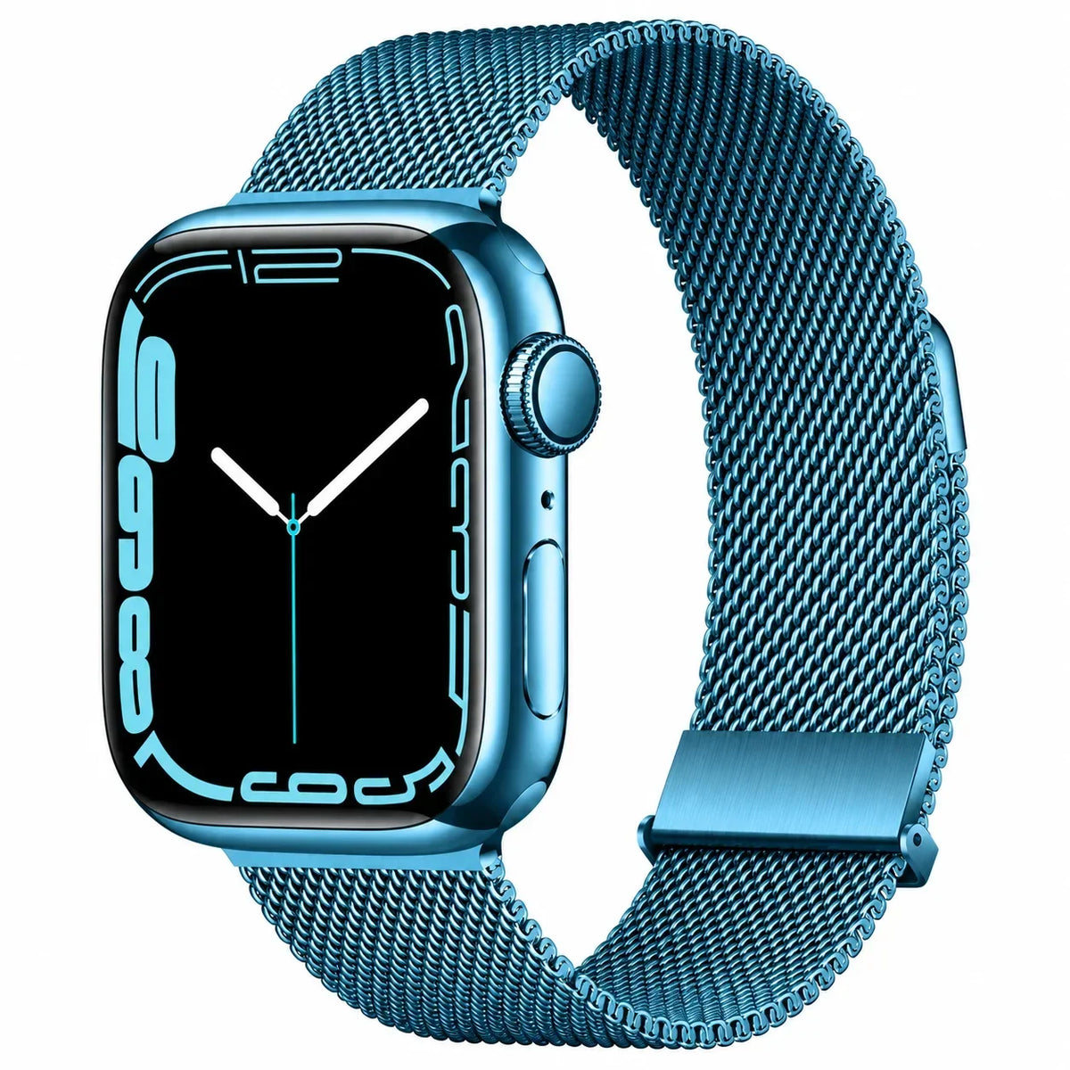 Magnetic Mesh Apple Watch Band - Stainless Steel Milanese Loop - Sky Blue / Small: 38/40/41 mm, Series 10 42 mm