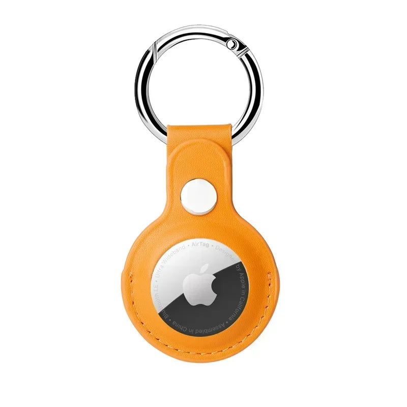 Men’s AirTag Keychain Holder - Clip-On Key Fob - Yellow