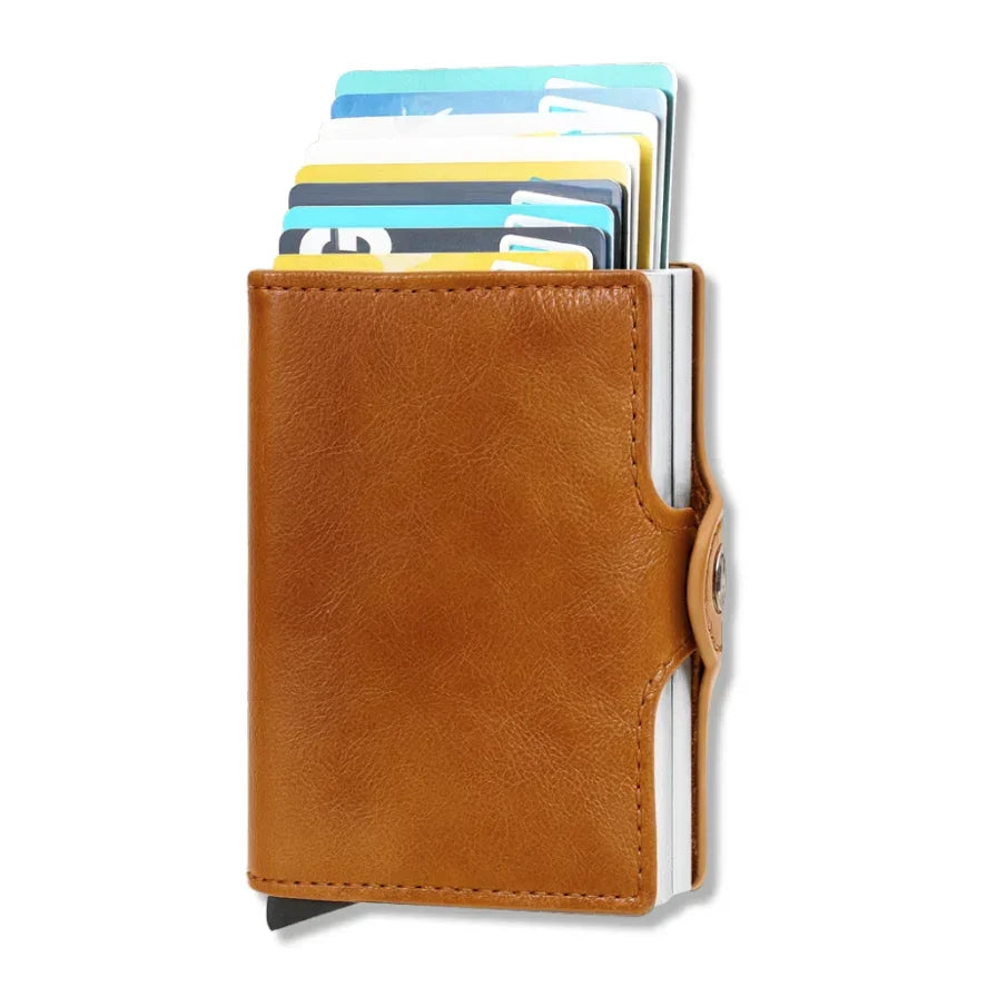 Men’s Aluminum Bifold Wallet - RFID Card Case with Cash Pocket