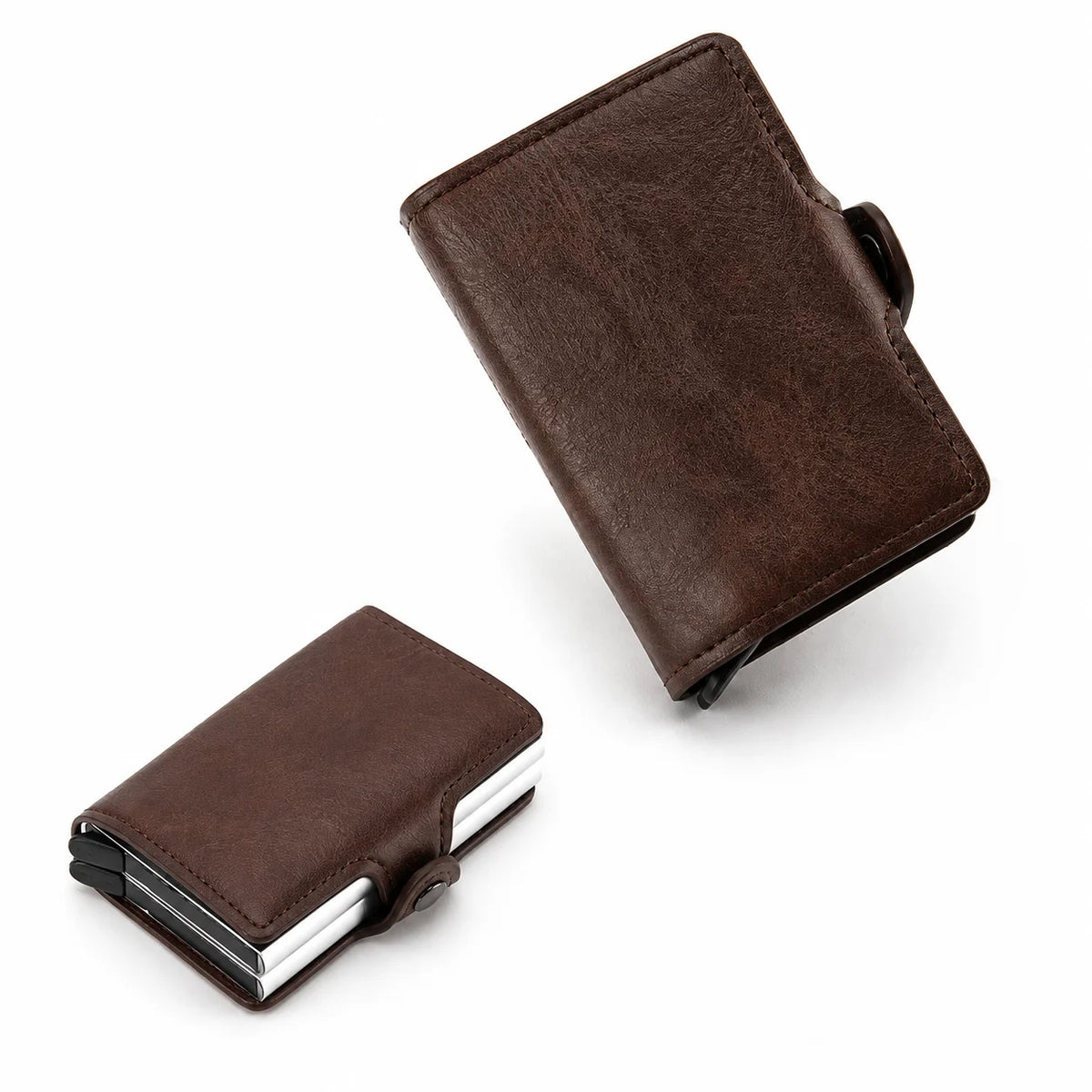 Men’s Aluminum Bifold Wallet - RFID Card Case with Cash Pocket