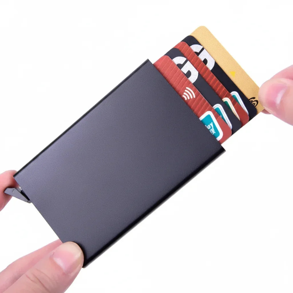 Men’s Aluminum Card Holder - Slim 5-Card RFID Case
