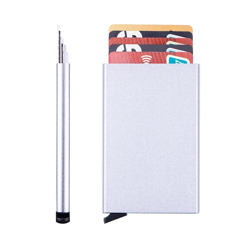 Men’s Aluminum Card Holder - Slim 5-Card RFID Case - White
