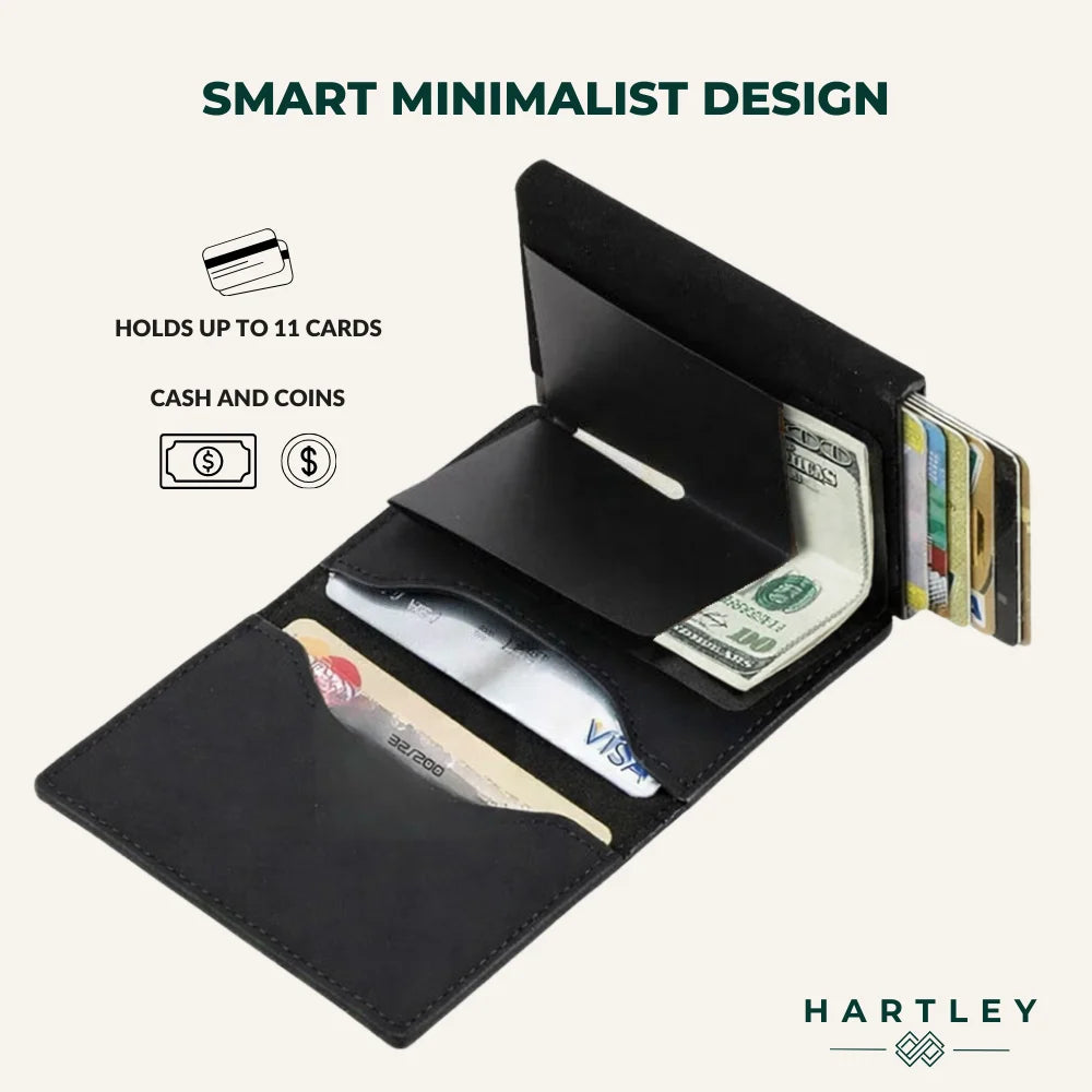 Men’s Aluminum Card Holder Wallet – Slim RFID Front Pocket Wallet