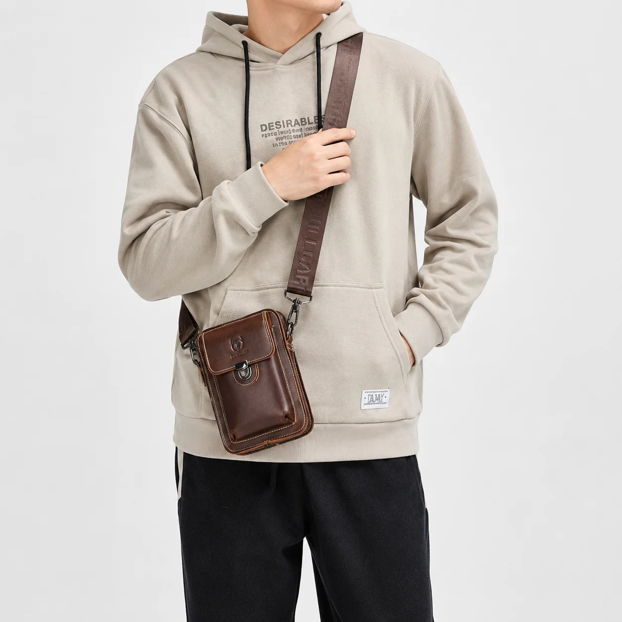 Men’s Belt Pouch - Detachable Strap & Mini Pouch