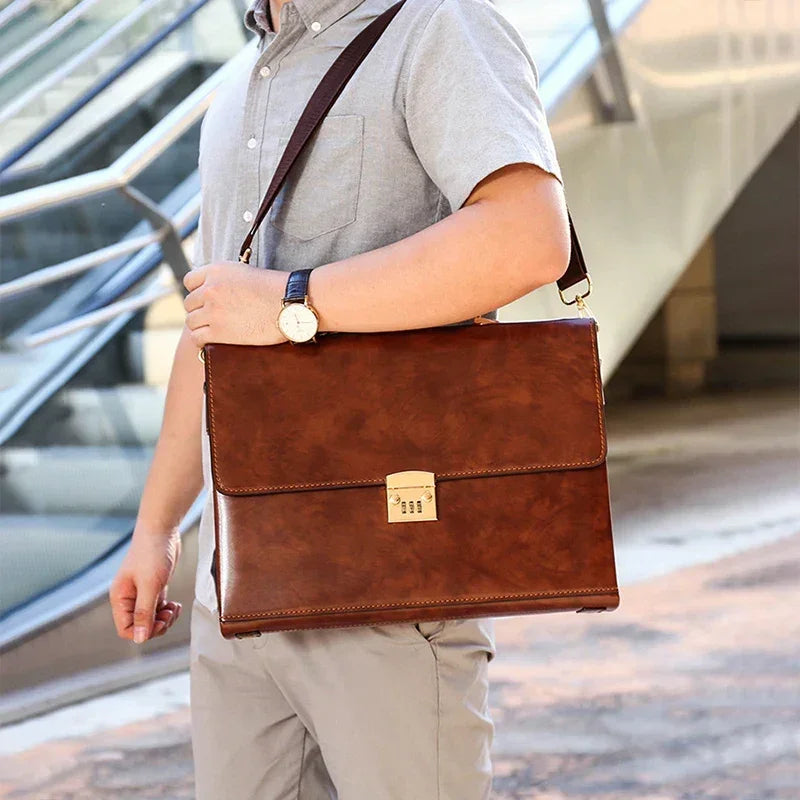 Men’s Briefcase - Combination Lock 16’’ Laptop Bag