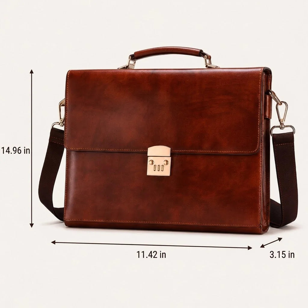 Men’s Briefcase - Combination Lock 16’’ Laptop Bag