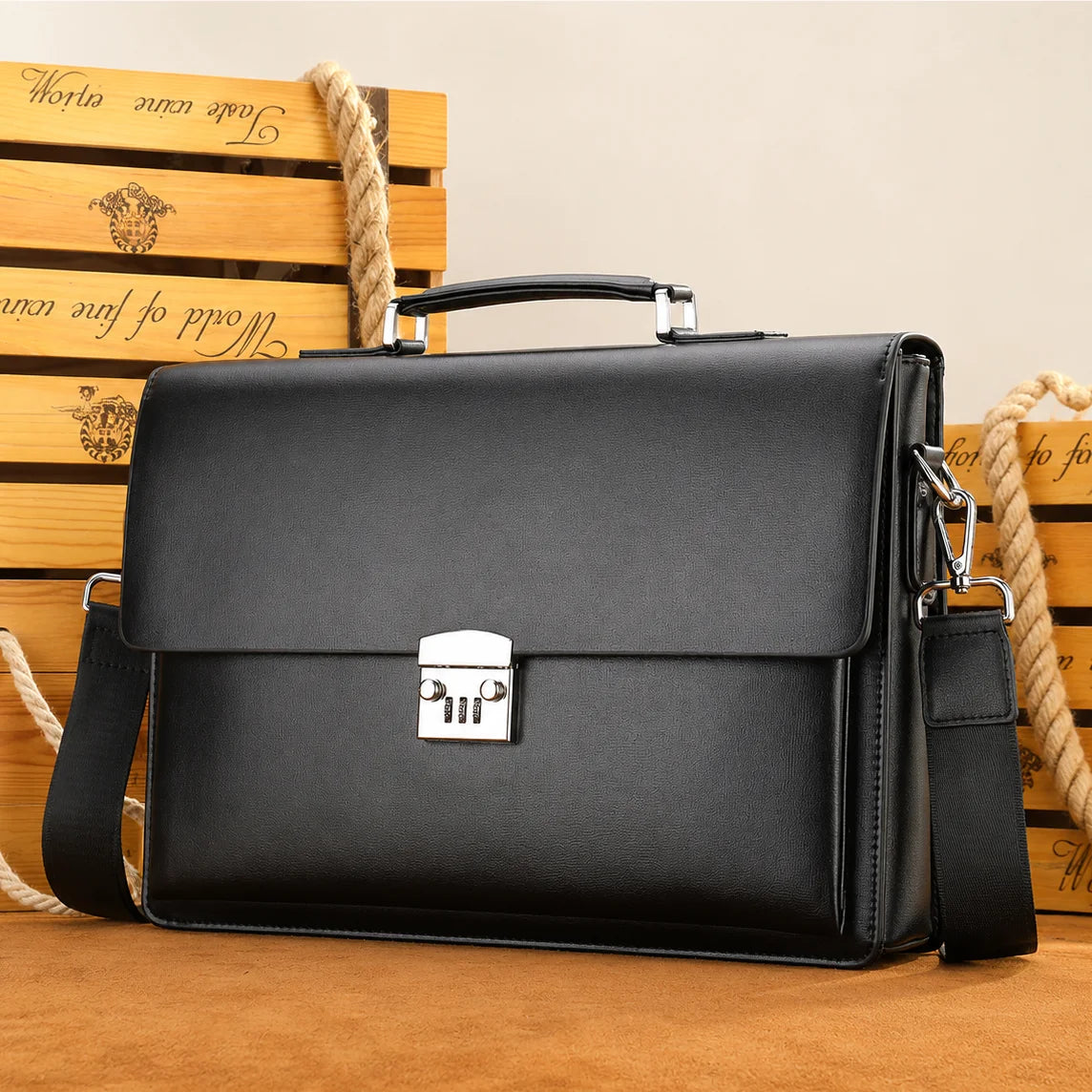 Men’s Briefcase - Combination Lock 16’’ Laptop Bag