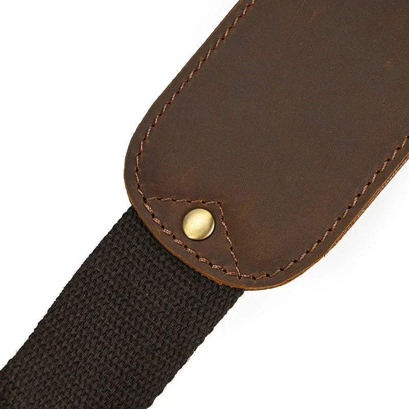 Men’s Brown Full Grain Leather Backpack – Flap Closure