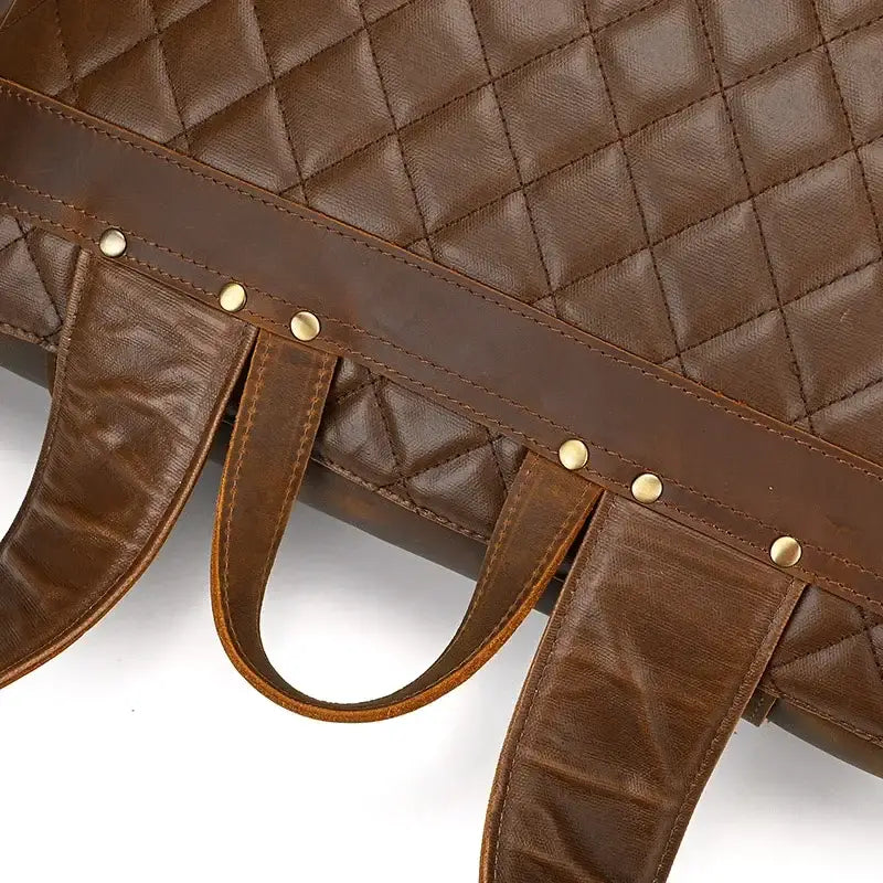 Men’s Brown Full Grain Leather Backpack – Flap Closure