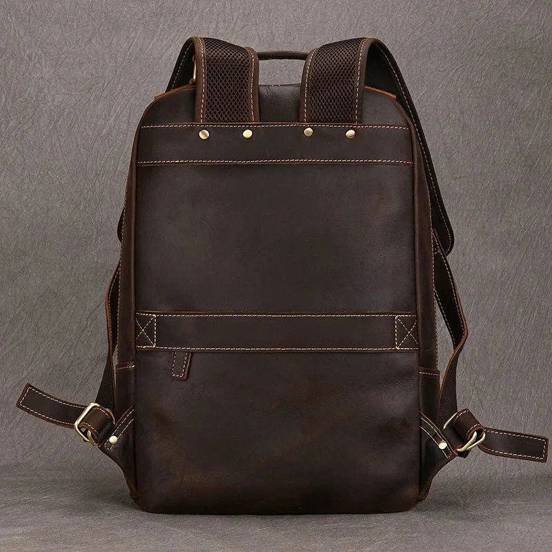 Men’s Brown Leather Backpack – Elegant and Refined Everyday Carry