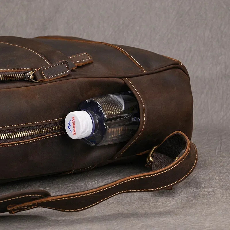 Men’s Brown Leather Backpack – Elegant and Refined Everyday Carry