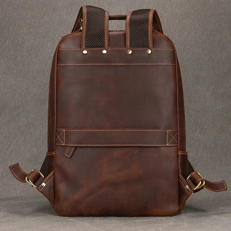 Men’s Brown Leather Backpack – Elegant and Refined Everyday Carry