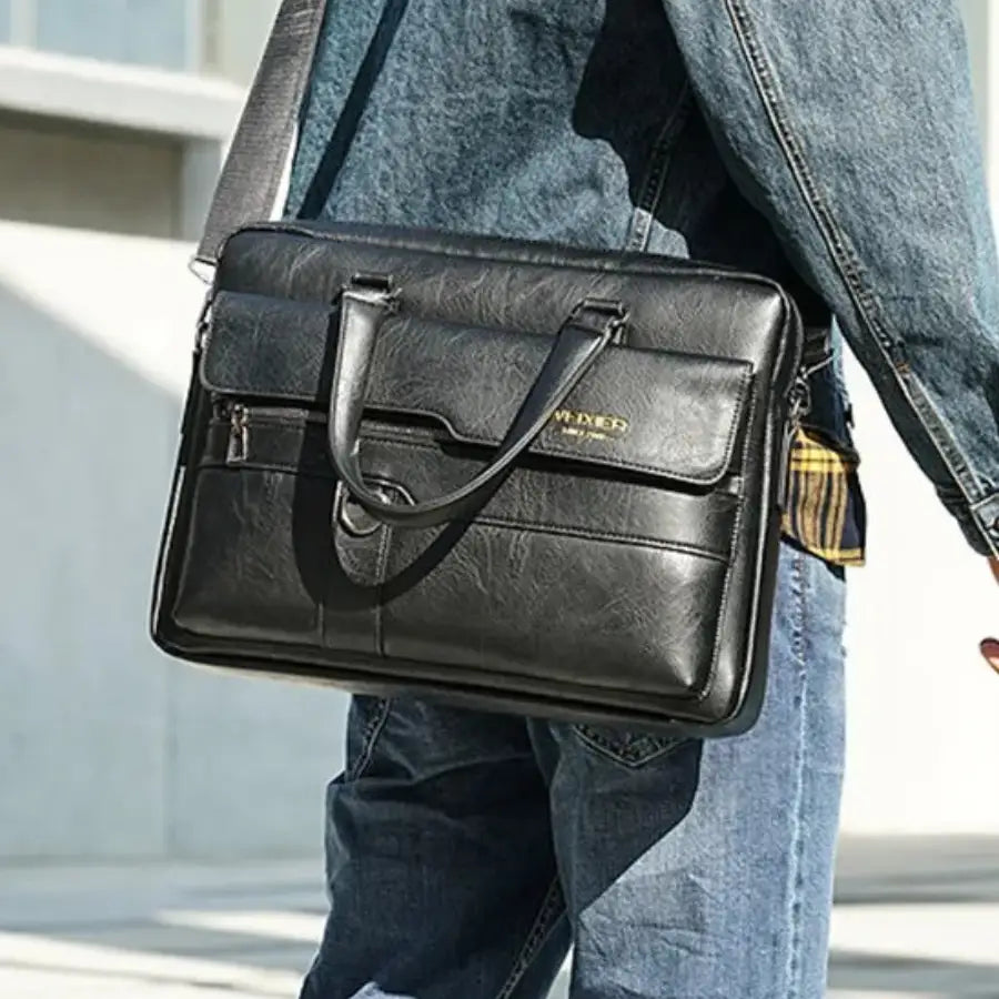 Men’s Business Briefcase – 14 Inch Multi-Compartment Work Bag