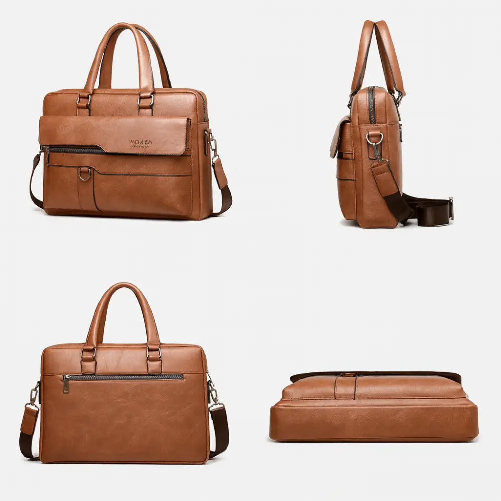 Men’s Business Briefcase – 14 Inch Multi-Compartment Work Bag
