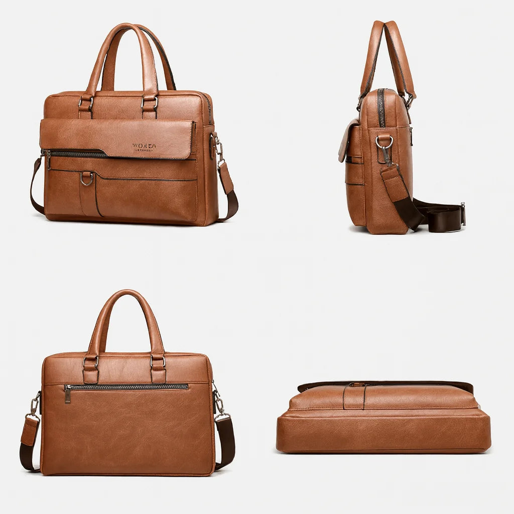 Men’s Business Briefcase – 14 Inch Multi-Compartment Work Bag