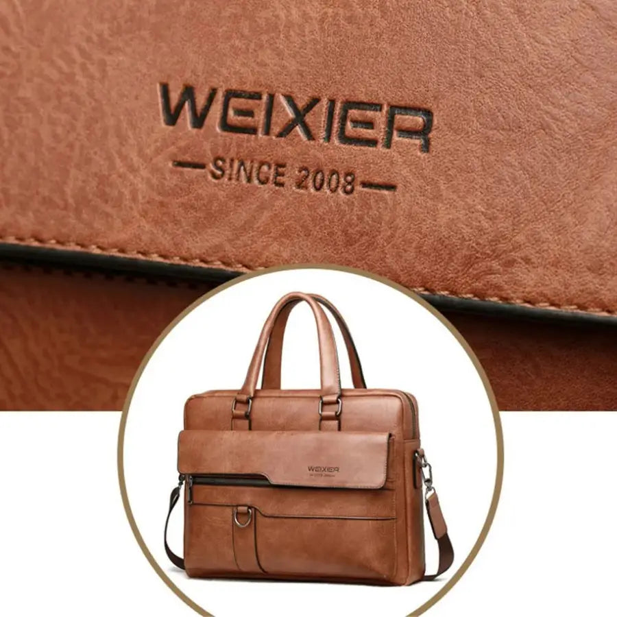 Men’s Business Briefcase – 14 Inch Multi-Compartment Work Bag