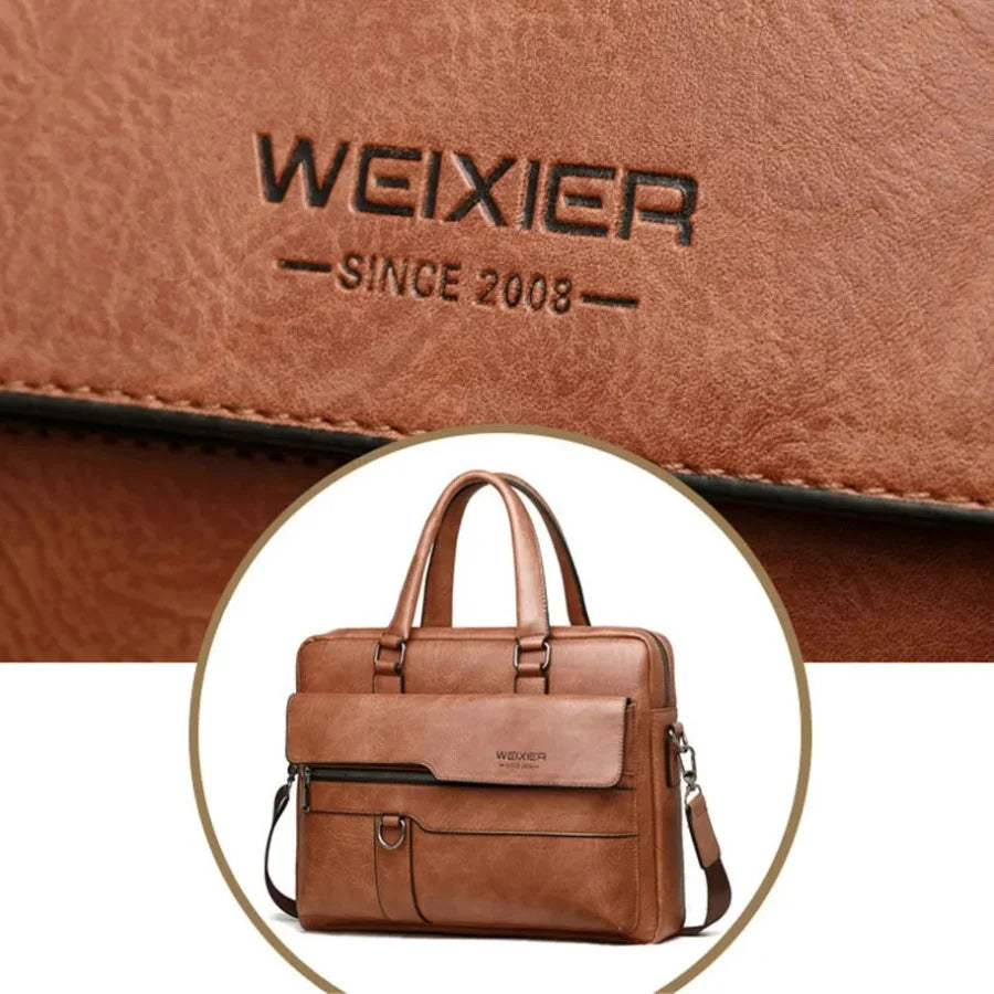 Men’s Business Briefcase – 14 Inch Multi-Compartment Work Bag