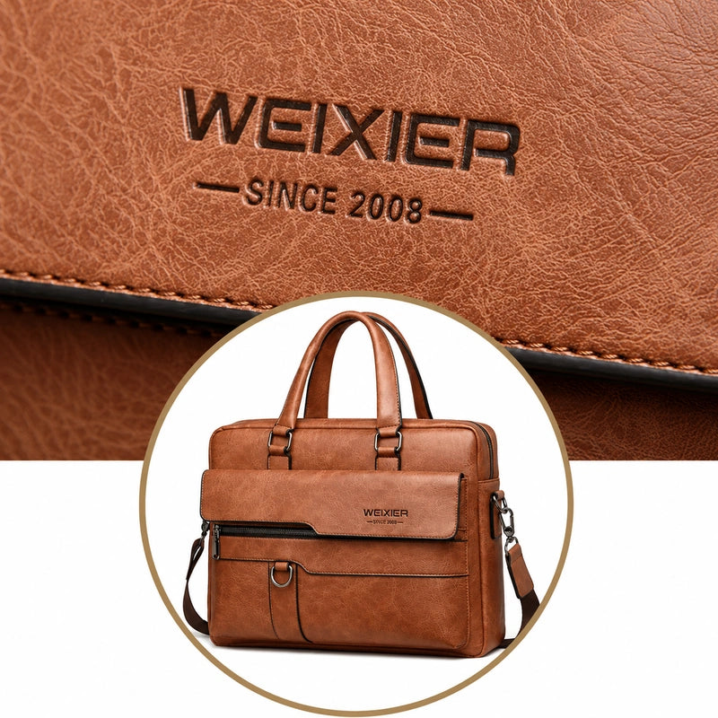 Men’s Business Briefcase – 14 Inch Multi-Compartment Work Bag