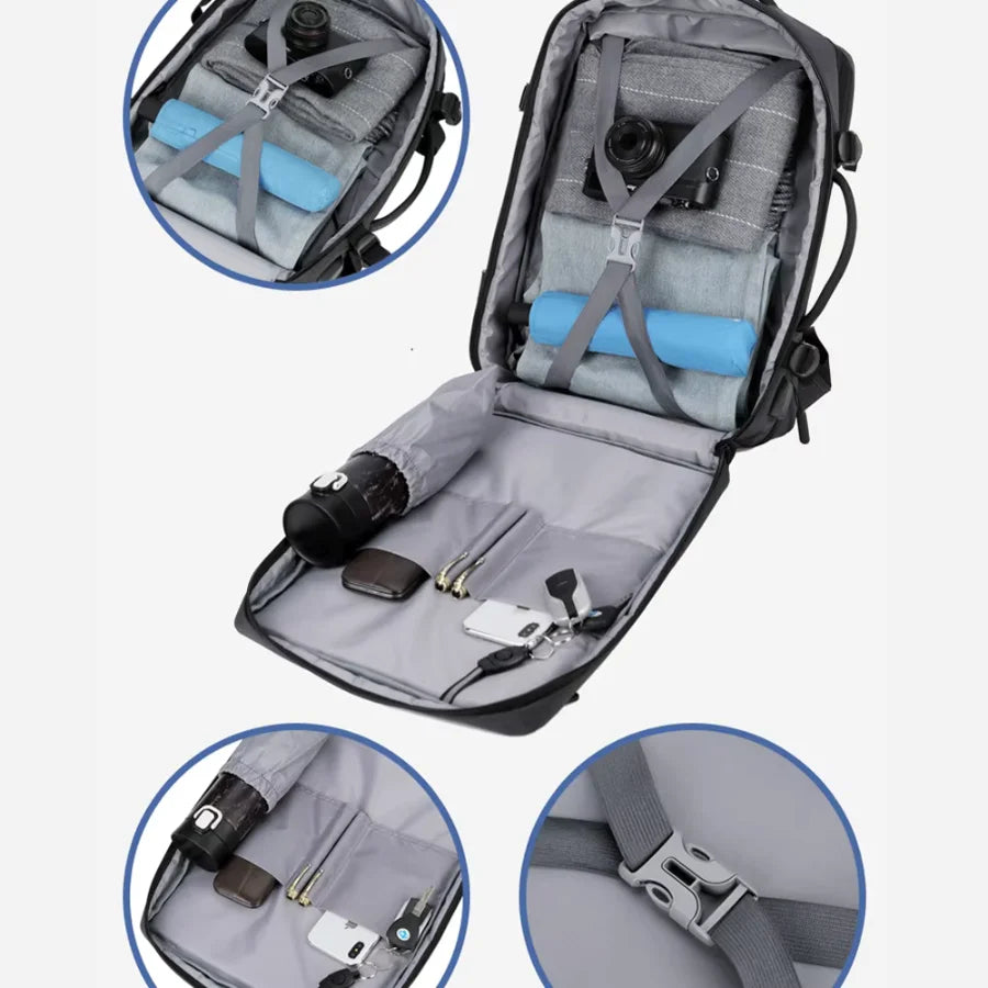 Men’s Cabin Travel Backpack – Expandable Carry-On 15.6 Inch