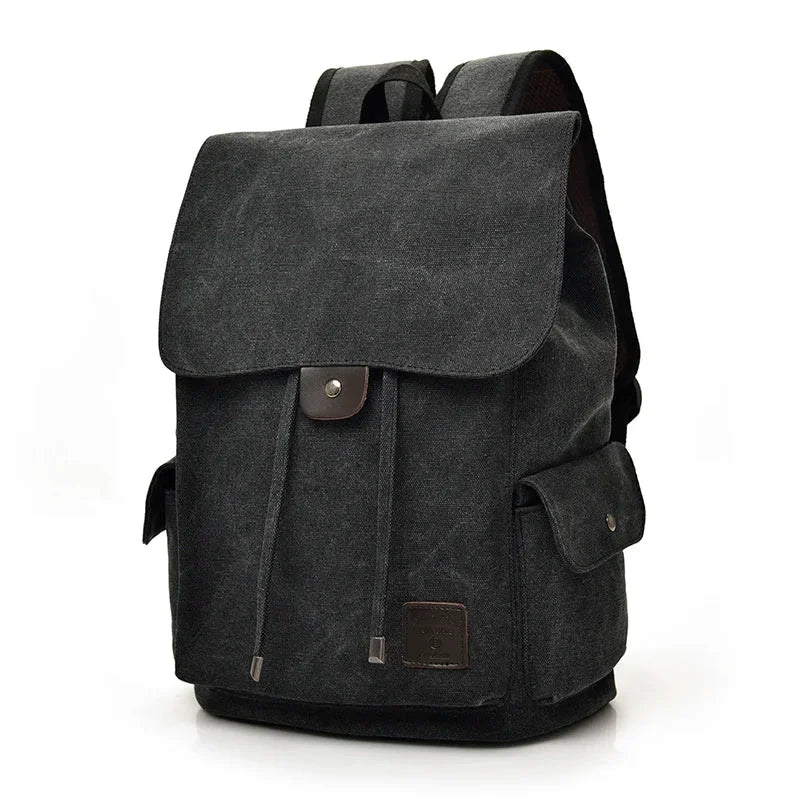 Men’s Canvas Backpack - 18L Vintage Flap-Top Daypack