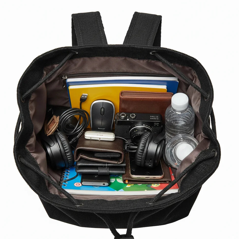 Men’s Canvas Backpack - 18L Vintage Flap-Top Daypack