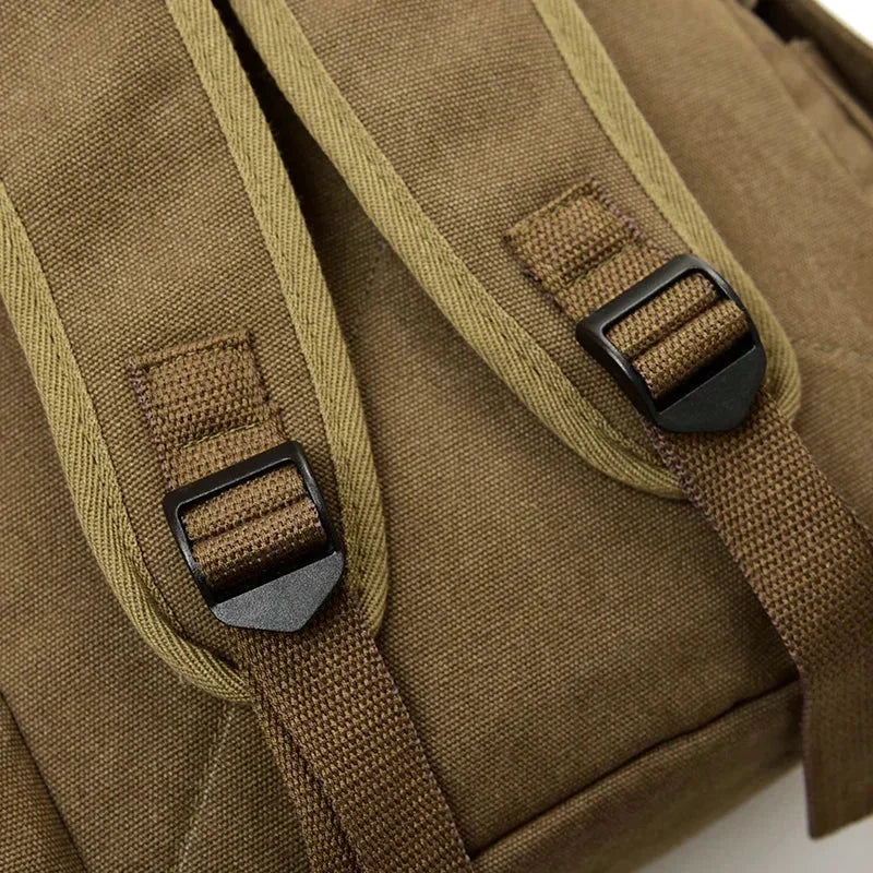 Men’s Canvas Backpack - 18L Vintage Flap-Top Daypack