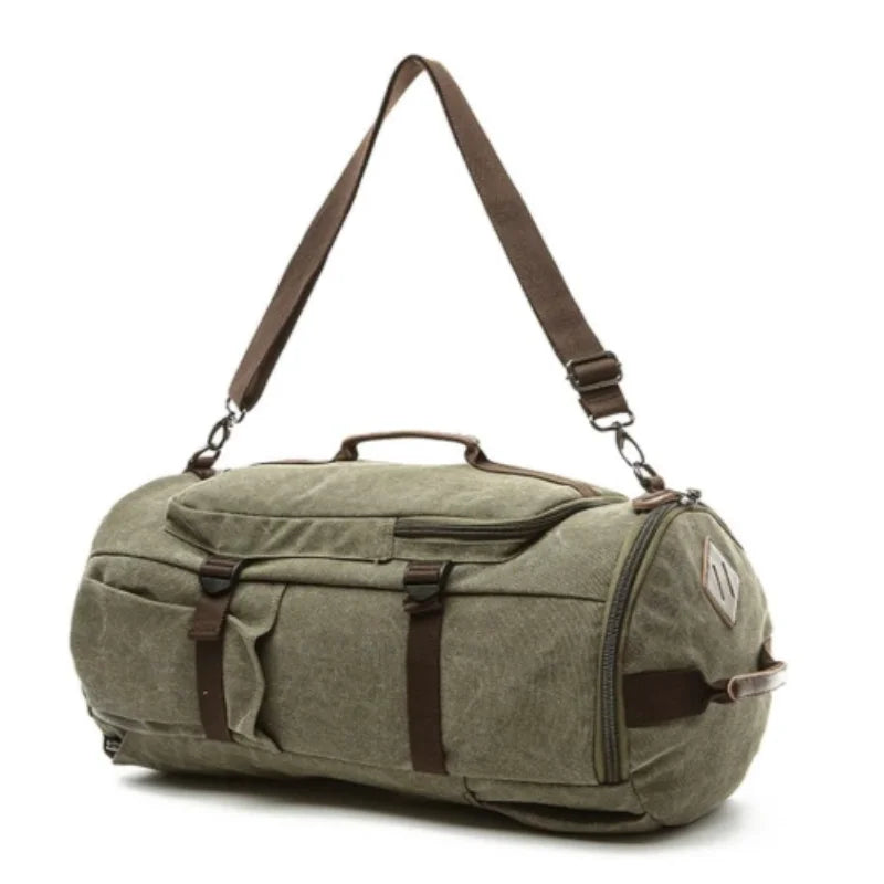 Men’s Canvas Backpack - Convertible 2-Way Carry Bag