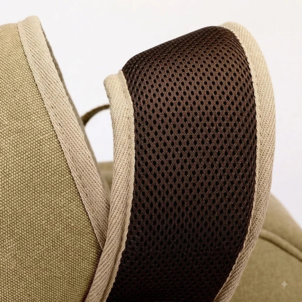 Men’s Canvas Backpack - Side Pocket 18L Daypack
