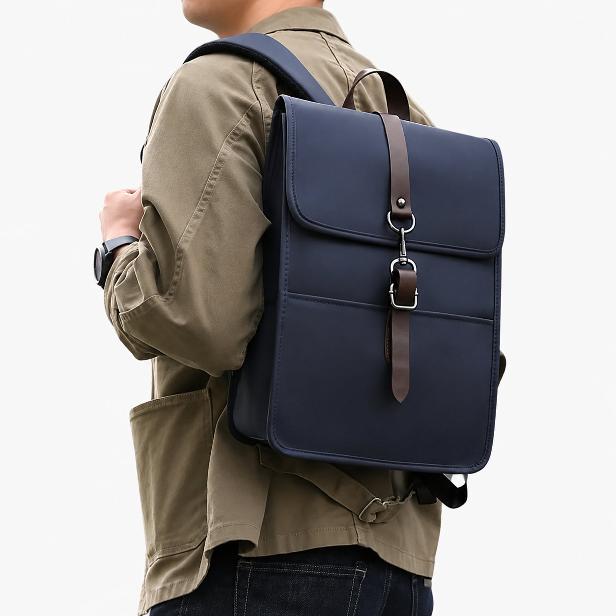 Men’s Canvas Backpack - USB Charging Port Laptop Bag