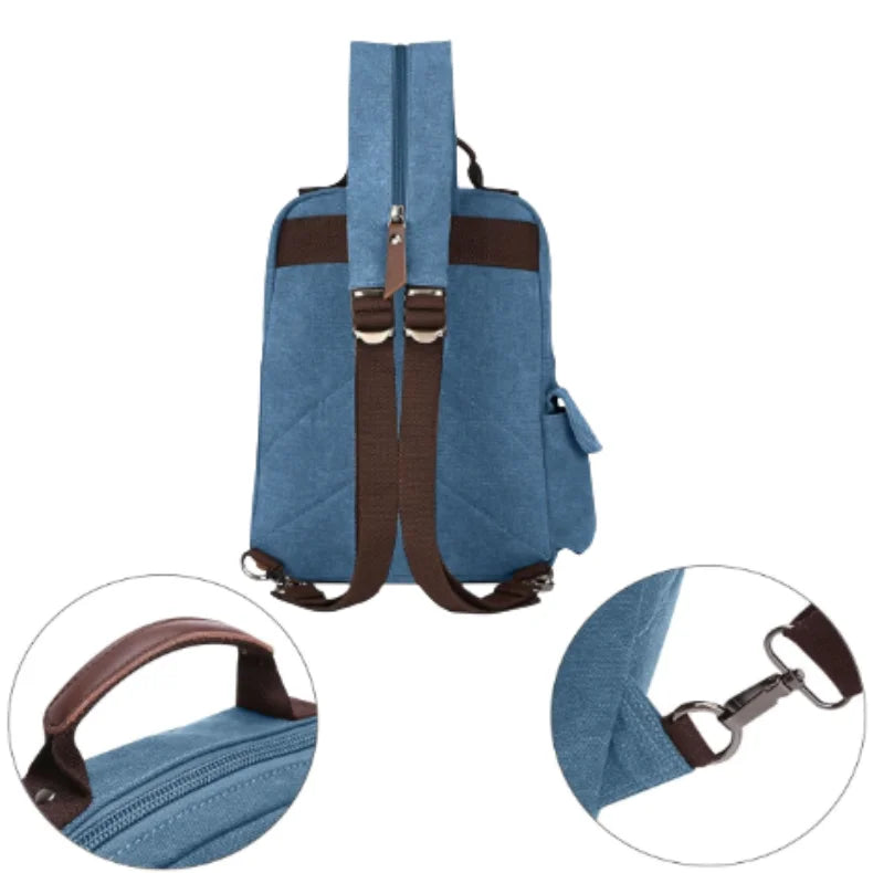 Men’s Canvas Backpack - Vintage Multi-Carry Rucksack