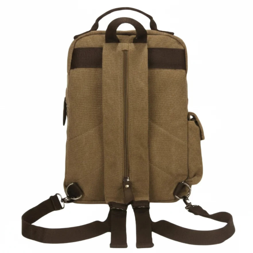 Men’s Canvas Backpack - Vintage Multi-Carry Rucksack