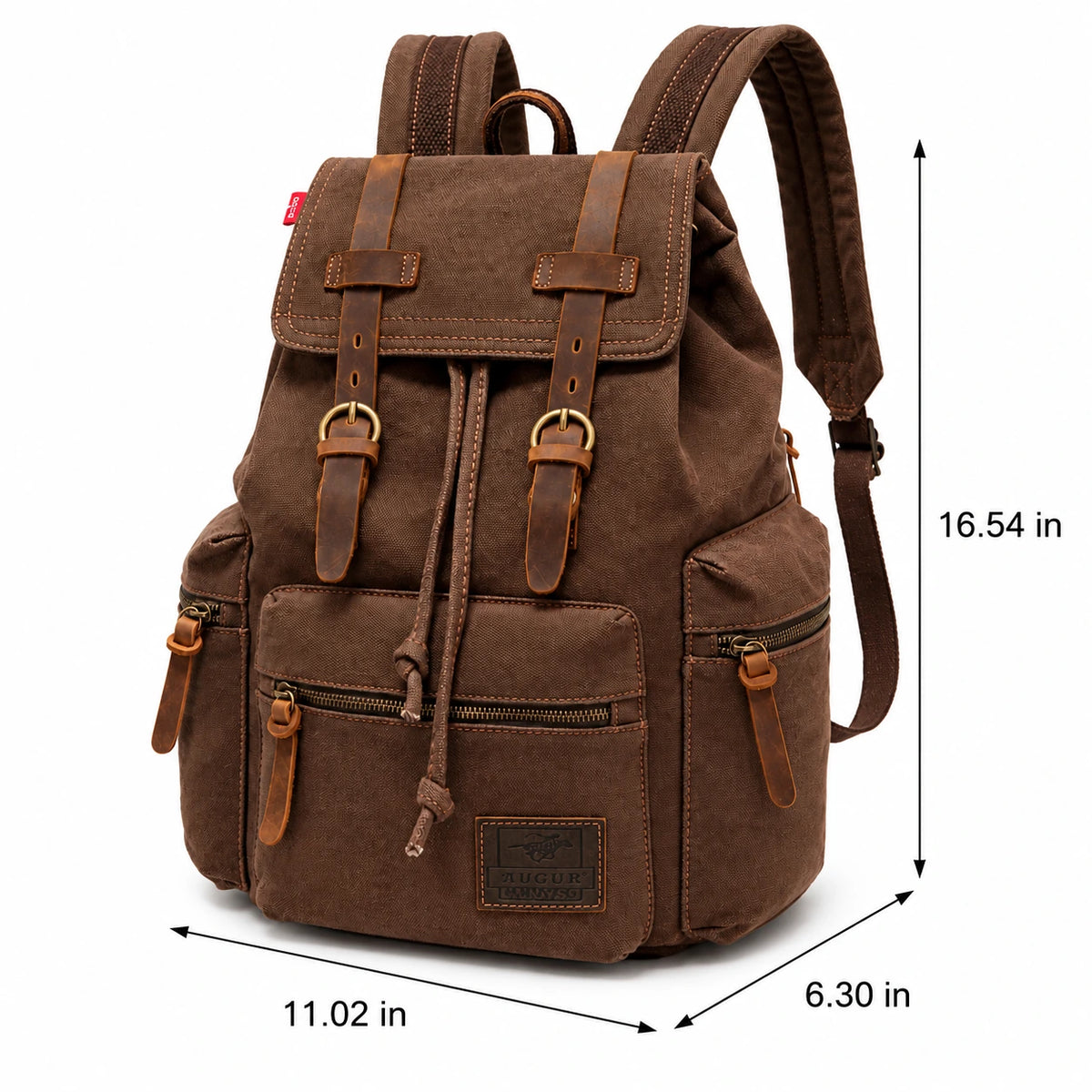 Men’s Canvas Backpack – Vintage Rucksack with Laptop Sleeve