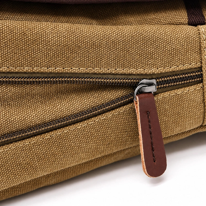 Men’s Canvas Crossbody Bag - Adjustable Strap Shoulder Bag